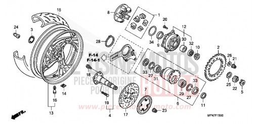 ROUE ARRIERE CB1000RB de 2011